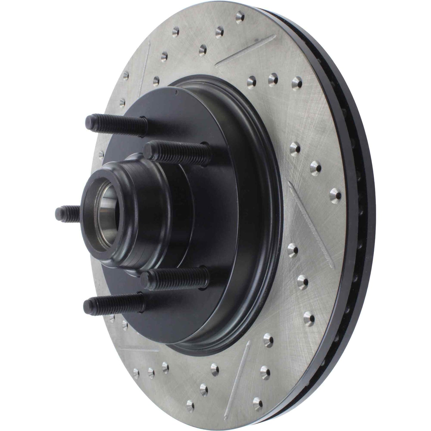 StopTech Sport Drilled/Slotted Brake Rotor; Front Right