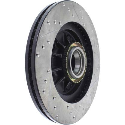StopTech Sport Drilled/Slotted Brake Rotor; Front Right