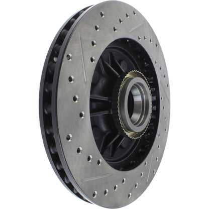 StopTech Sport Drilled/Slotted Brake Rotor; Front Left