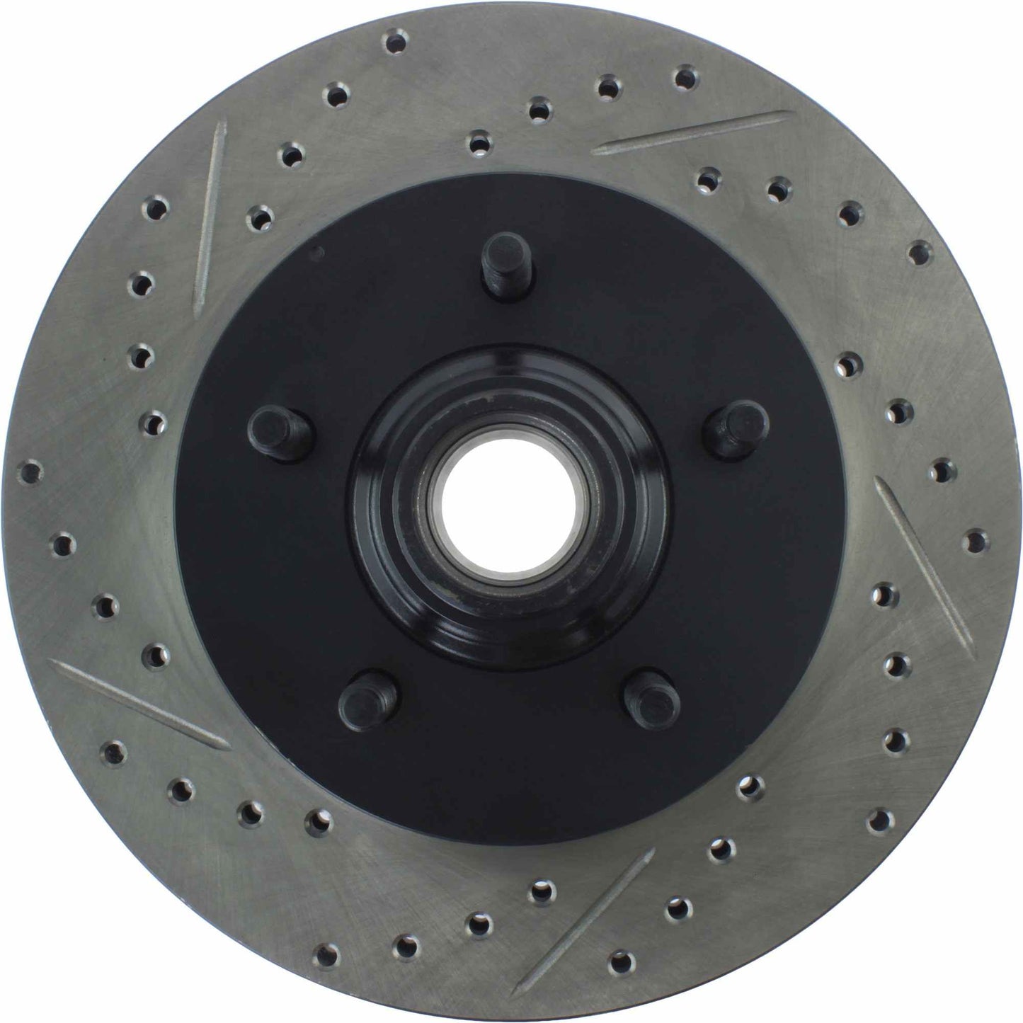 StopTech Sport Drilled/Slotted Brake Rotor; Front Right