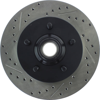 StopTech Sport Drilled/Slotted Brake Rotor; Front Right