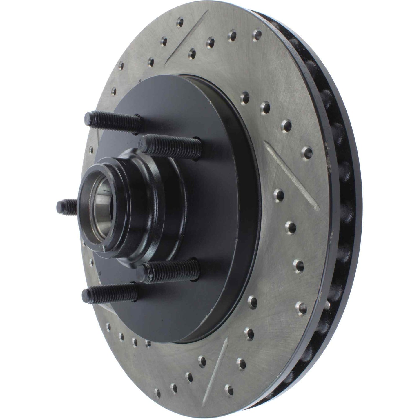 StopTech Sport Drilled/Slotted Brake Rotor; Front Right