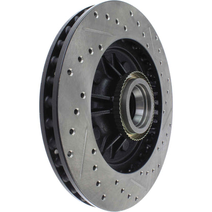StopTech Sport Drilled/Slotted Brake Rotor; Front Right