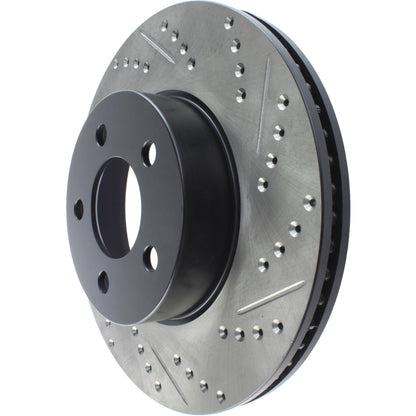 StopTech Sport Drilled/Slotted Brake Rotor; Front Left