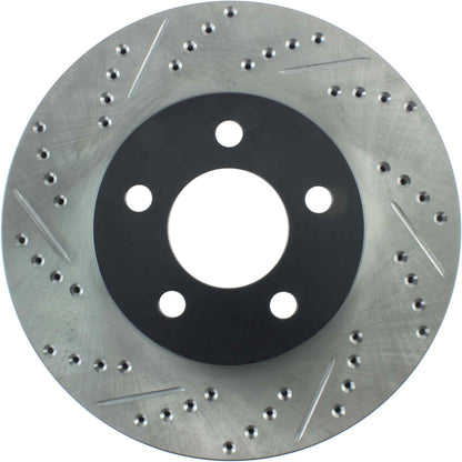 StopTech Sport Drilled/Slotted Brake Rotor; Front Right