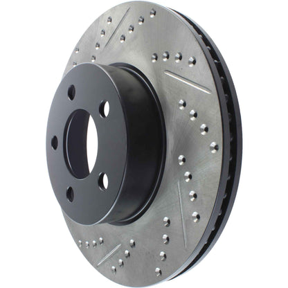 StopTech Sport Drilled/Slotted Brake Rotor; Front Right