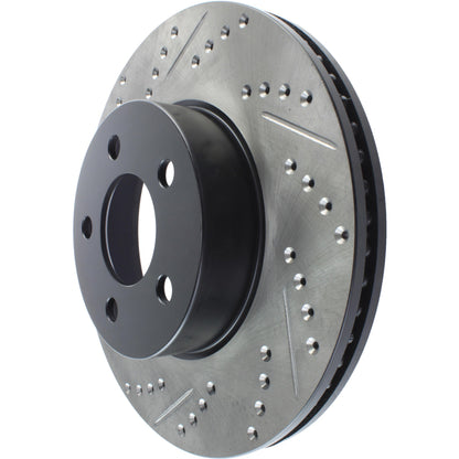 StopTech Sport Drilled/Slotted Brake Rotor; Front Right