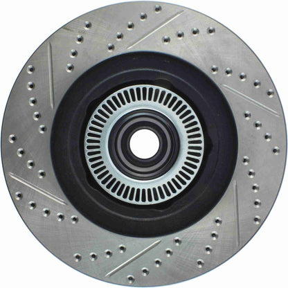 StopTech Sport Drilled/Slotted Brake Rotor; Front Left