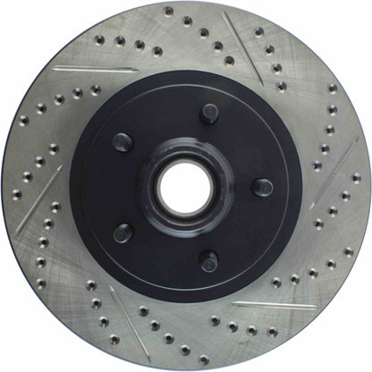 StopTech Sport Drilled/Slotted Brake Rotor; Front Left