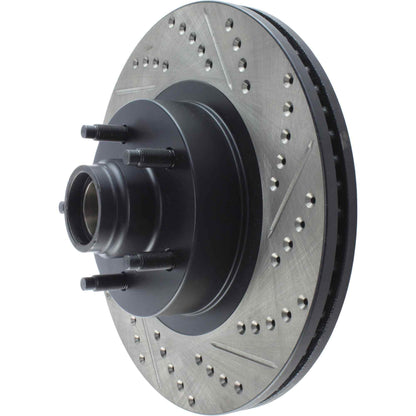 StopTech Sport Drilled/Slotted Brake Rotor; Front Left