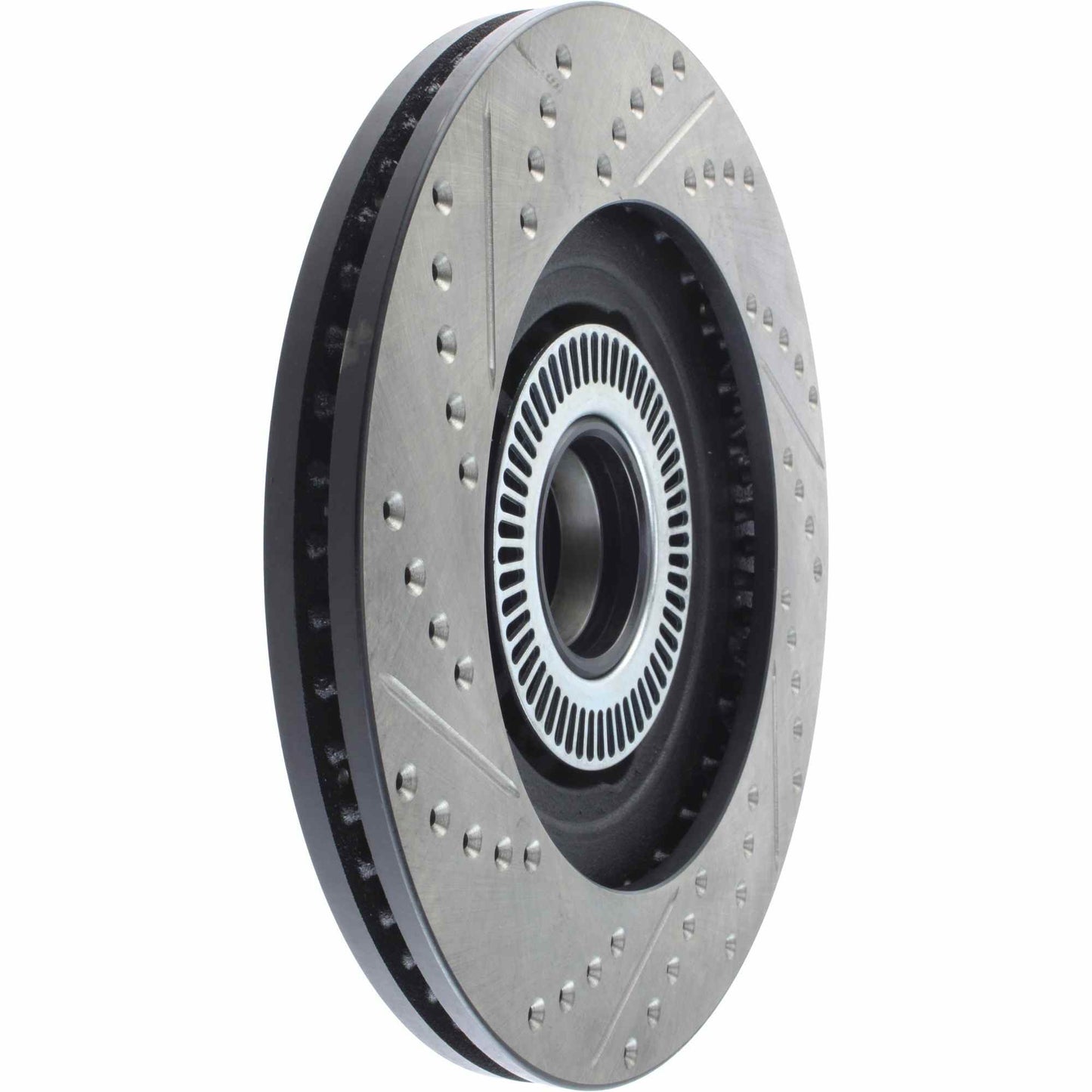 StopTech Sport Drilled/Slotted Brake Rotor; Front Left