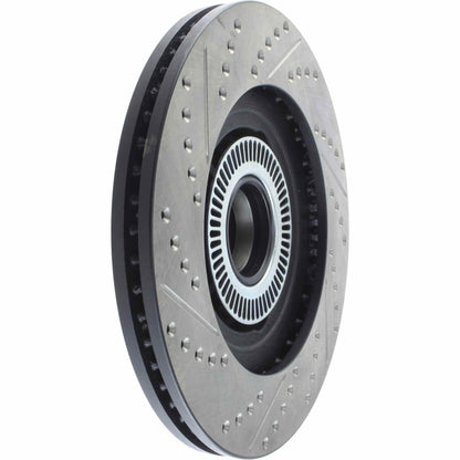 StopTech Sport Drilled/Slotted Brake Rotor; Front Left