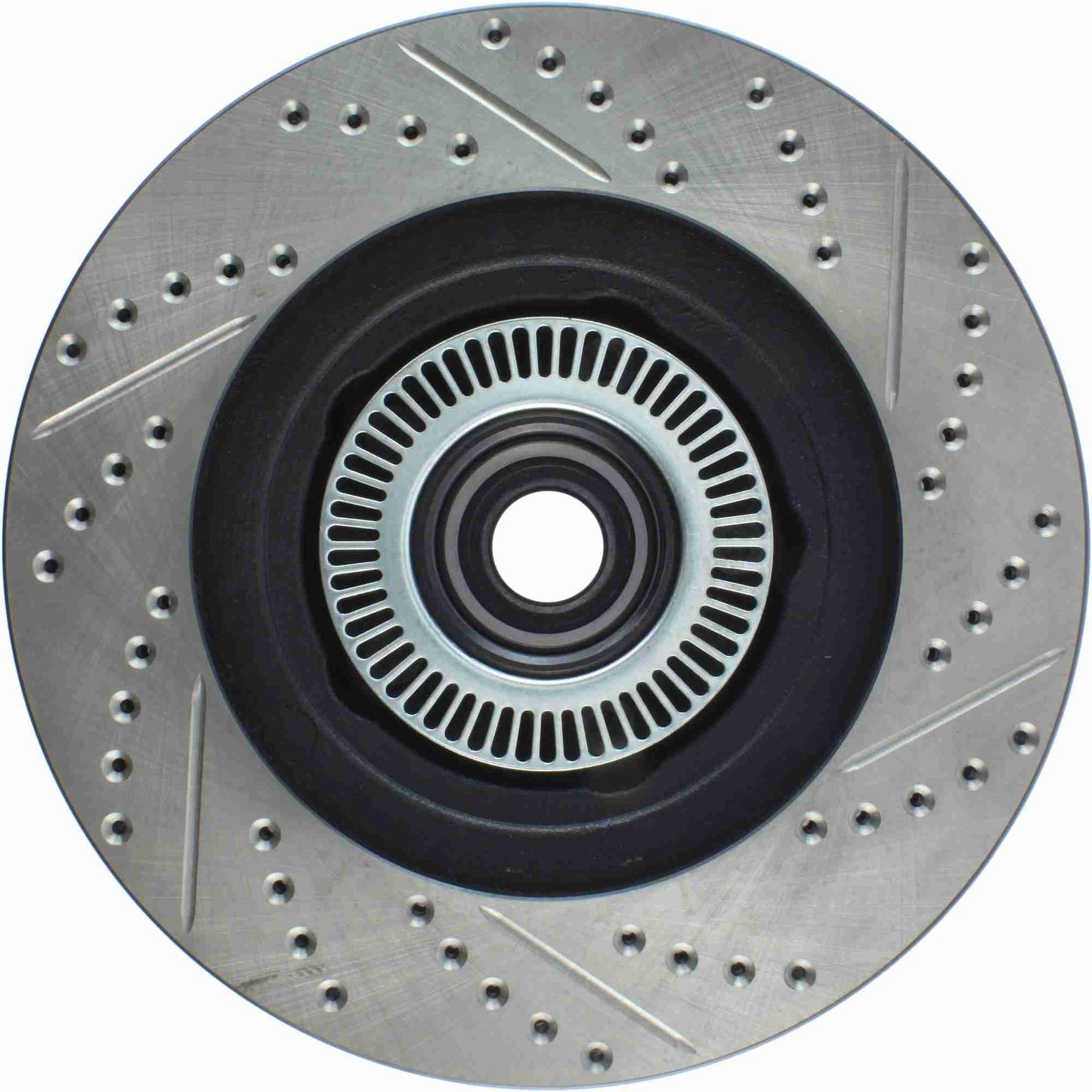 StopTech Sport Drilled/Slotted Brake Rotor; Front Right