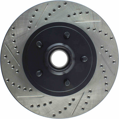 StopTech Sport Drilled/Slotted Brake Rotor; Front Right
