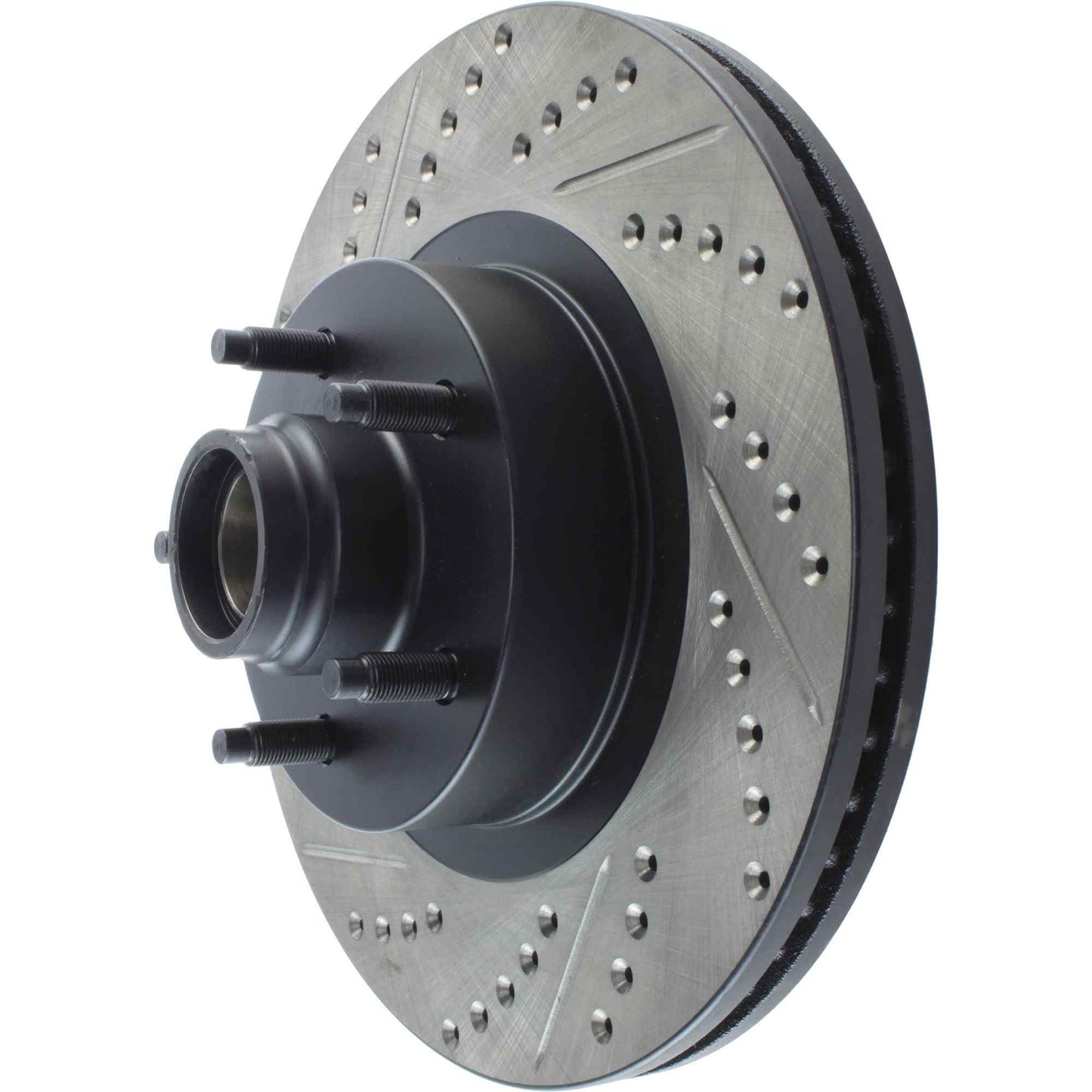 StopTech Sport Drilled/Slotted Brake Rotor; Front Right