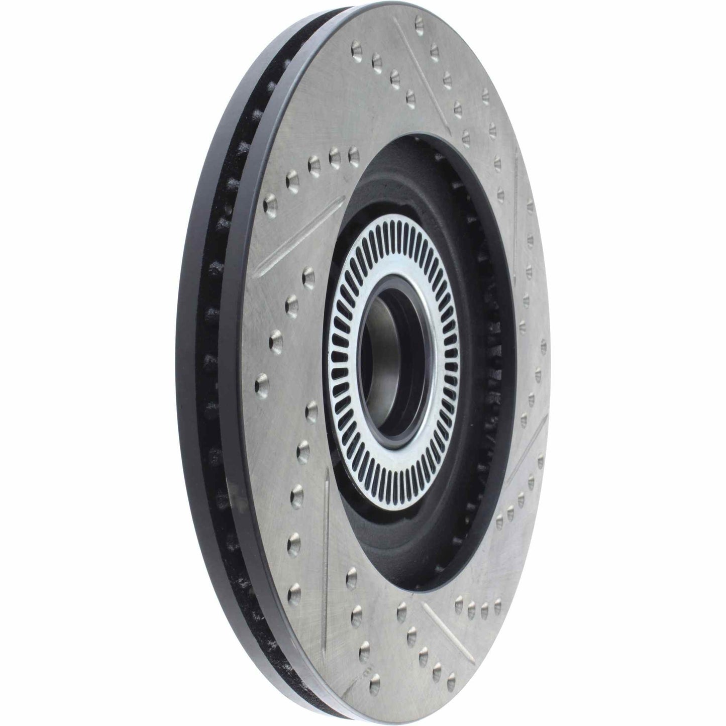 StopTech Sport Drilled/Slotted Brake Rotor; Front Right
