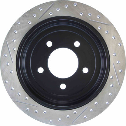 StopTech Sport Drilled/Slotted Brake Rotor; Rear Left