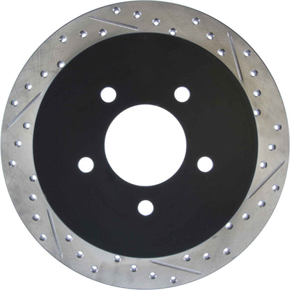 StopTech Sport Drilled/Slotted Brake Rotor; Rear Left