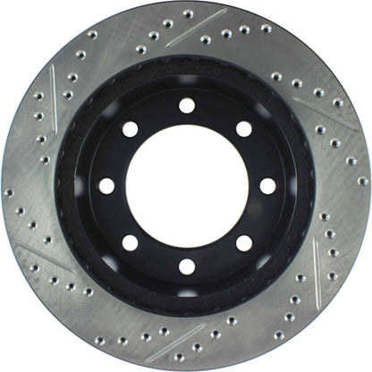 StopTech Sport Drilled/Slotted Brake Rotor; Front Left