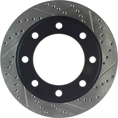 StopTech Sport Drilled/Slotted Brake Rotor; Front Left
