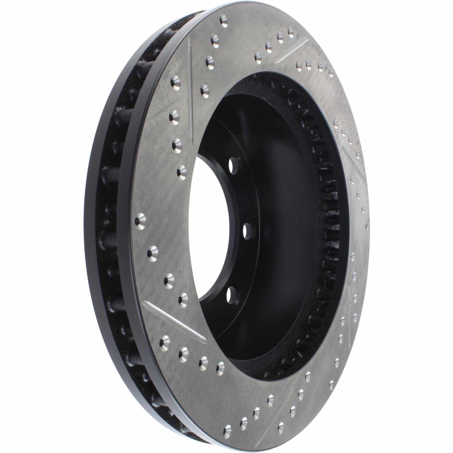 StopTech Sport Drilled/Slotted Brake Rotor; Front Left