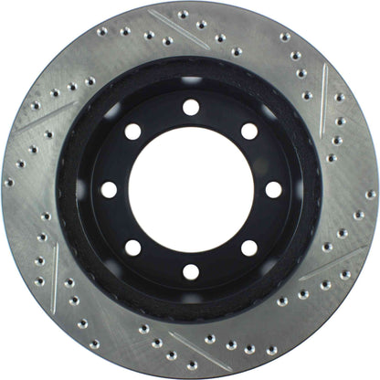 StopTech Sport Drilled/Slotted Brake Rotor; Front Right
