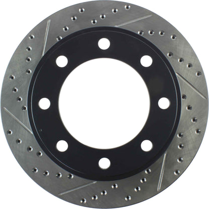 StopTech Sport Drilled/Slotted Brake Rotor; Front Right