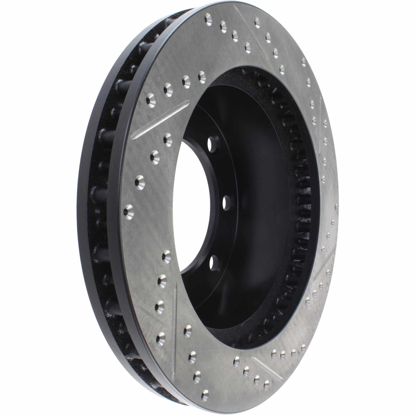 StopTech Sport Drilled/Slotted Brake Rotor; Front Right