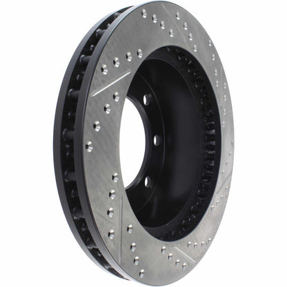 StopTech Sport Drilled/Slotted Brake Rotor; Front Right