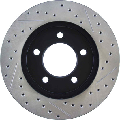 StopTech Sport Drilled/Slotted Brake Rotor; Front Right