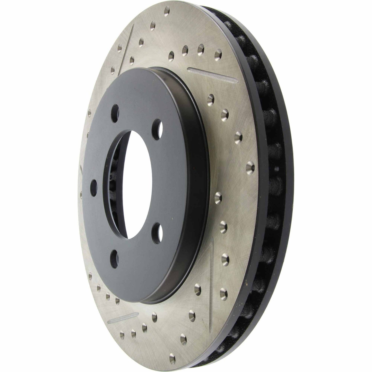 StopTech Sport Drilled/Slotted Brake Rotor; Front Right