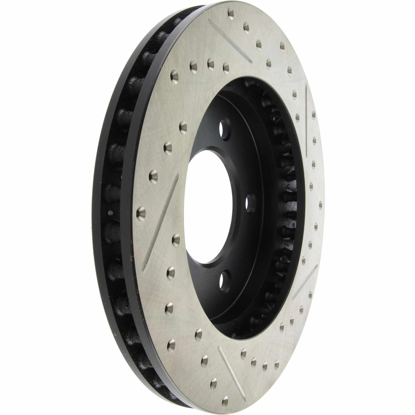 StopTech Sport Drilled/Slotted Brake Rotor; Front Right