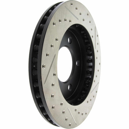 StopTech Sport Drilled/Slotted Brake Rotor; Front Right
