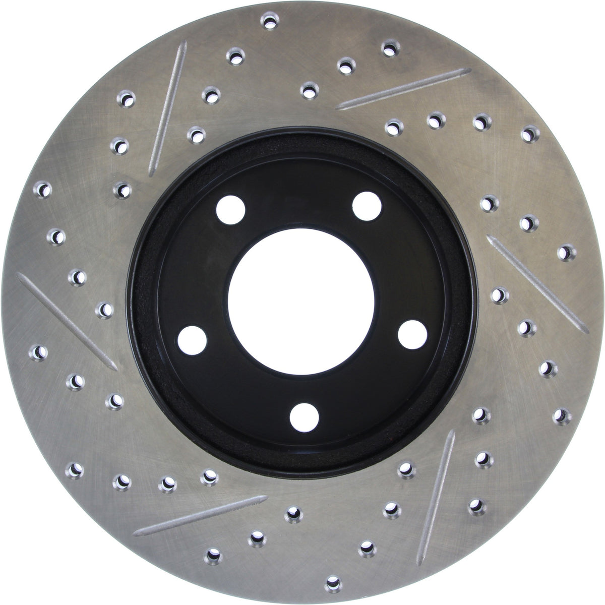 StopTech Sport Drilled/Slotted Brake Rotor; Front Left