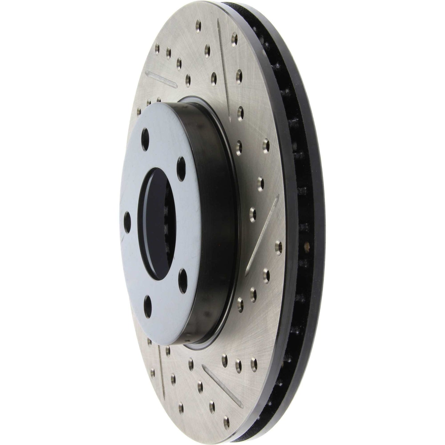 StopTech Sport Drilled/Slotted Brake Rotor; Front Left