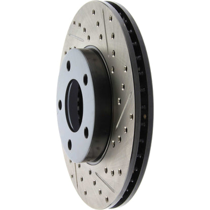 StopTech Sport Drilled/Slotted Brake Rotor; Front Left