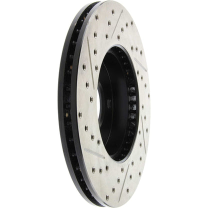StopTech Sport Drilled/Slotted Brake Rotor; Front Left