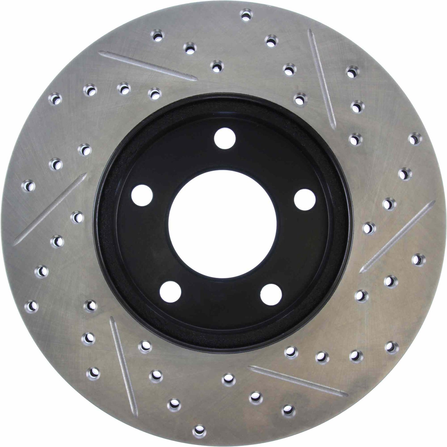 StopTech Sport Drilled/Slotted Brake Rotor; Front Right
