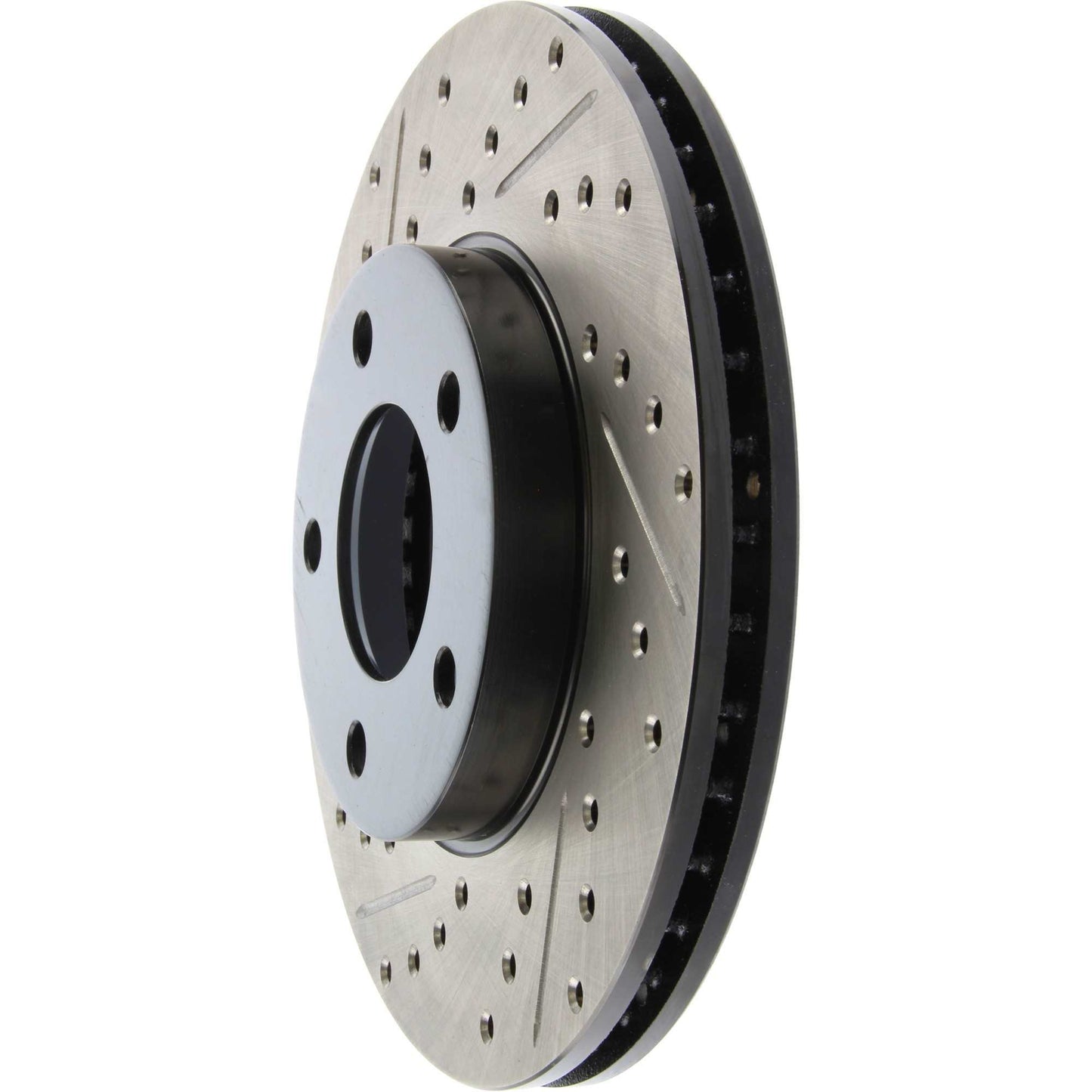 StopTech Sport Drilled/Slotted Brake Rotor; Front Right