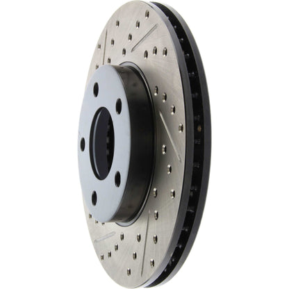 StopTech Sport Drilled/Slotted Brake Rotor; Front Right