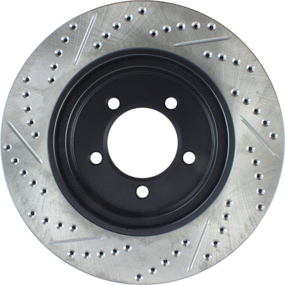 StopTech Sport Drilled/Slotted Brake Rotor; Front Left