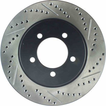 StopTech Sport Drilled/Slotted Brake Rotor; Front Left