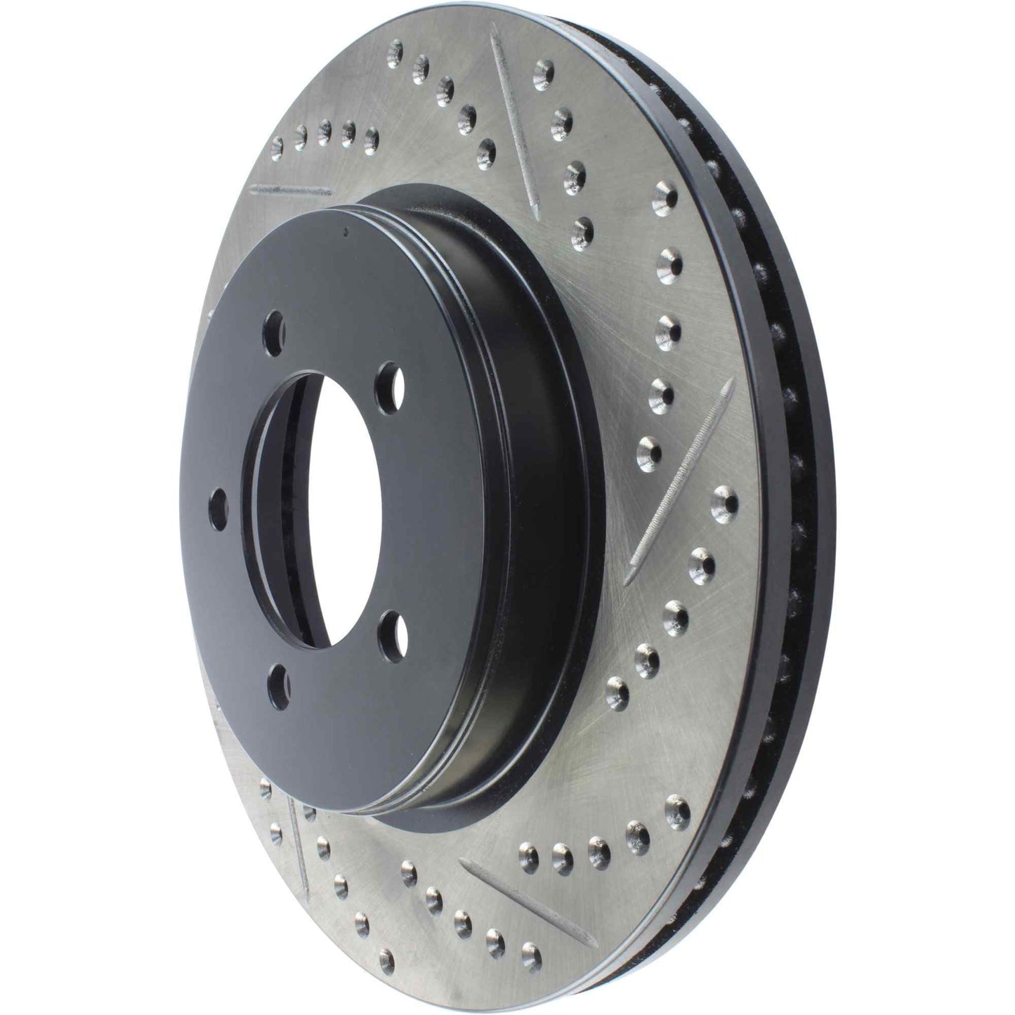 StopTech Sport Drilled/Slotted Brake Rotor; Front Left