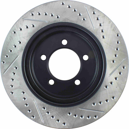 StopTech Sport Drilled/Slotted Brake Rotor; Front Right