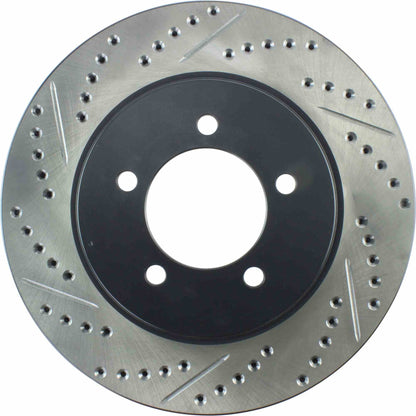 StopTech Sport Drilled/Slotted Brake Rotor; Front Right