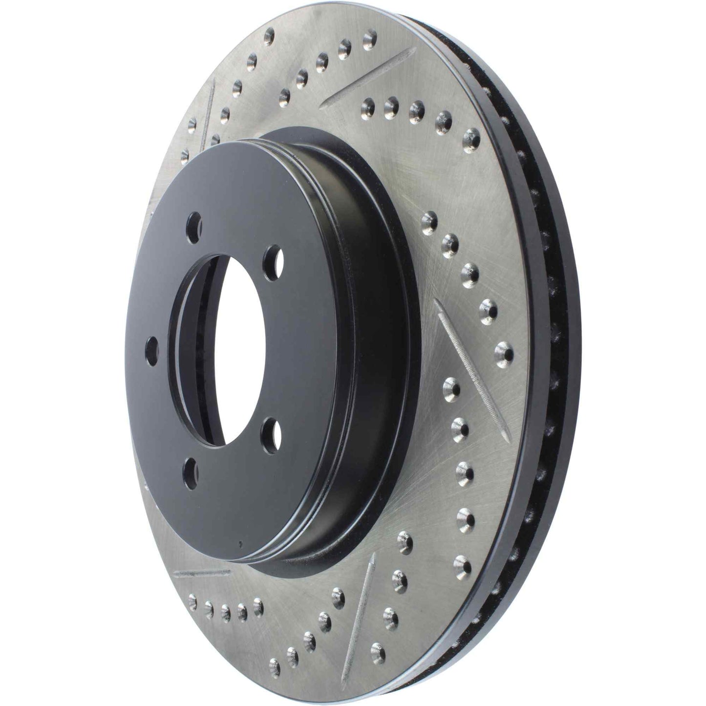StopTech Sport Drilled/Slotted Brake Rotor; Front Right