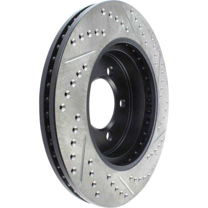 StopTech Sport Drilled/Slotted Brake Rotor; Front Right