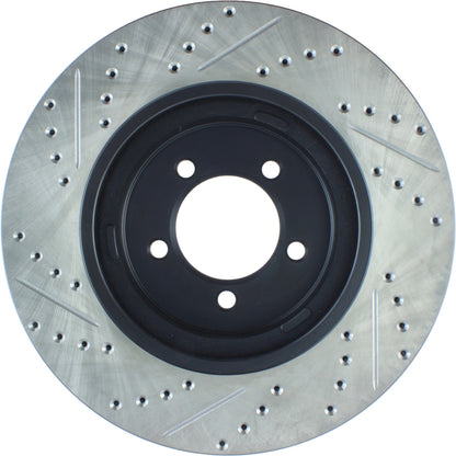 StopTech Sport Drilled/Slotted Brake Rotor; Front Left