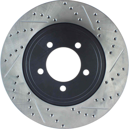 StopTech Sport Drilled/Slotted Brake Rotor; Front Left
