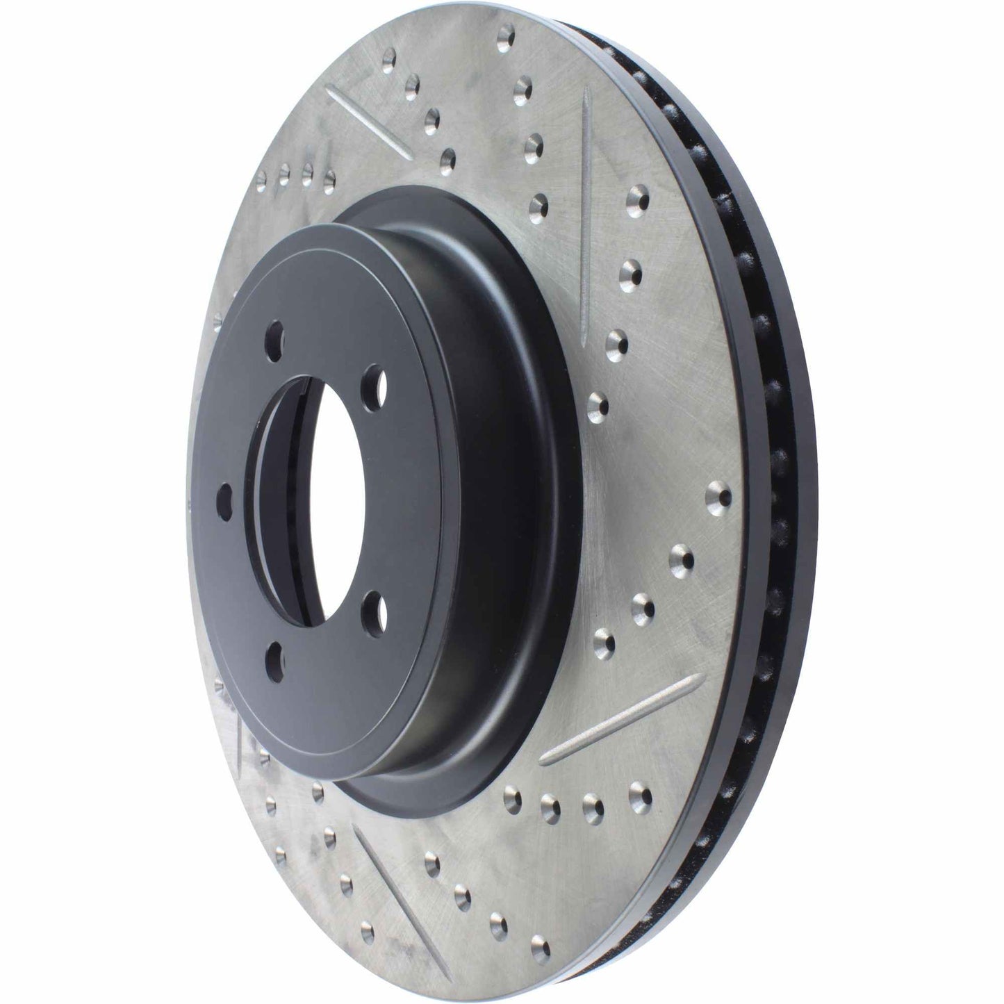 StopTech Sport Drilled/Slotted Brake Rotor; Front Left